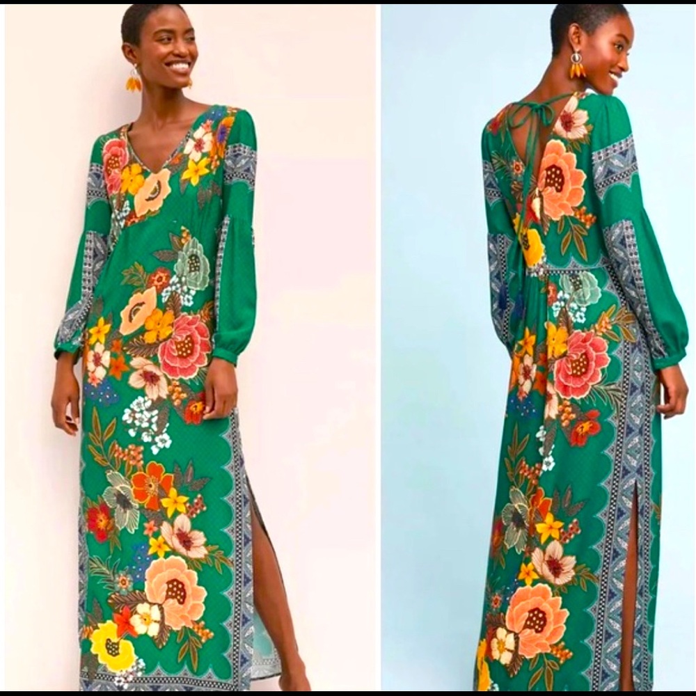 NWT Farm Rio long sleeve maxi dress